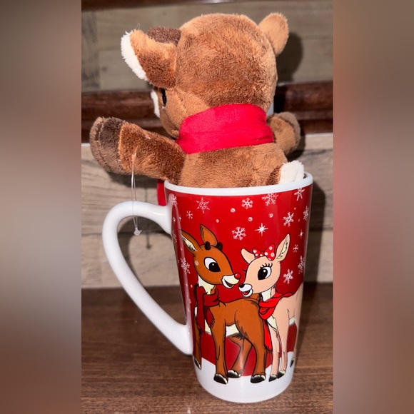 Rudolph the Red Nose Reindeer Plush in Mug Set by DanDee - NEW - Picture 6 of 12